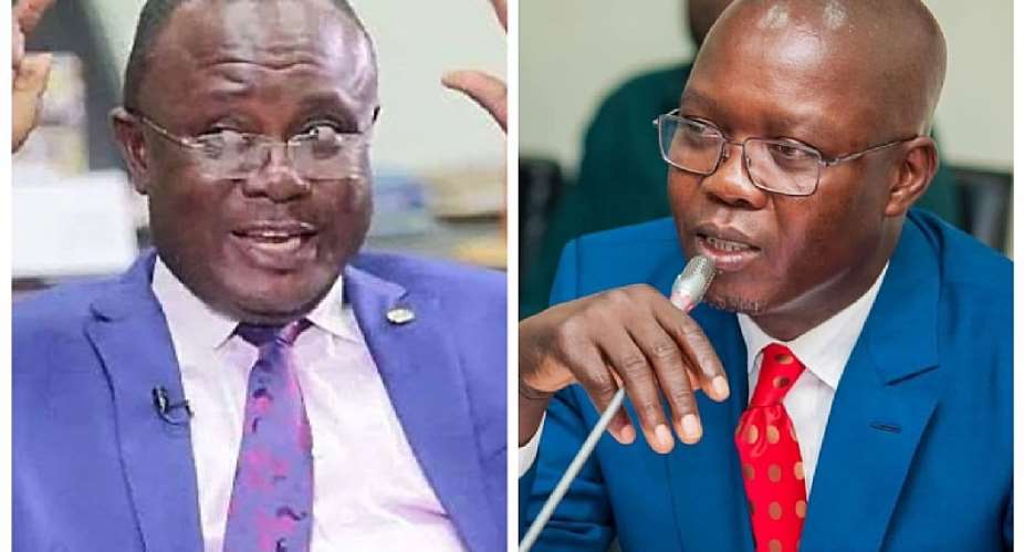 Joseph Osei Owusu, immediate past First Deputy Speaker of Parliament(left) and Bernard Ahiafor, Chairman of the Appointments Committee