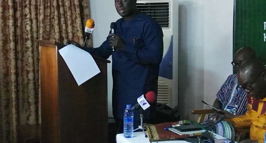 Hon. Patrick Yaw Boamah delivering his keynote address at the opening ceremony of Mole Conference
