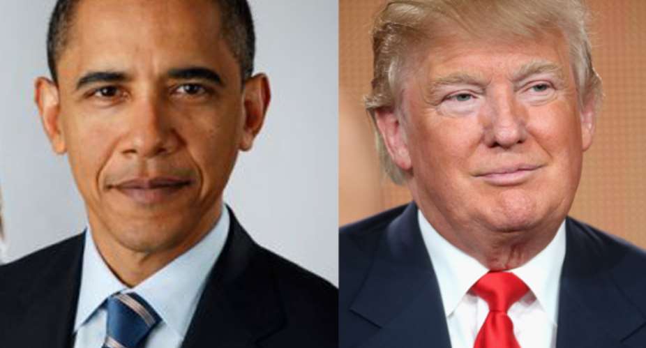 President Barrack Obam and Donald Trump