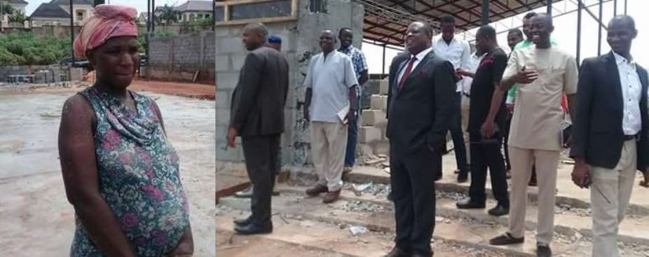 Ebonyi State Governor Chases Away Pregnant Woman Found Mixing Concrete
