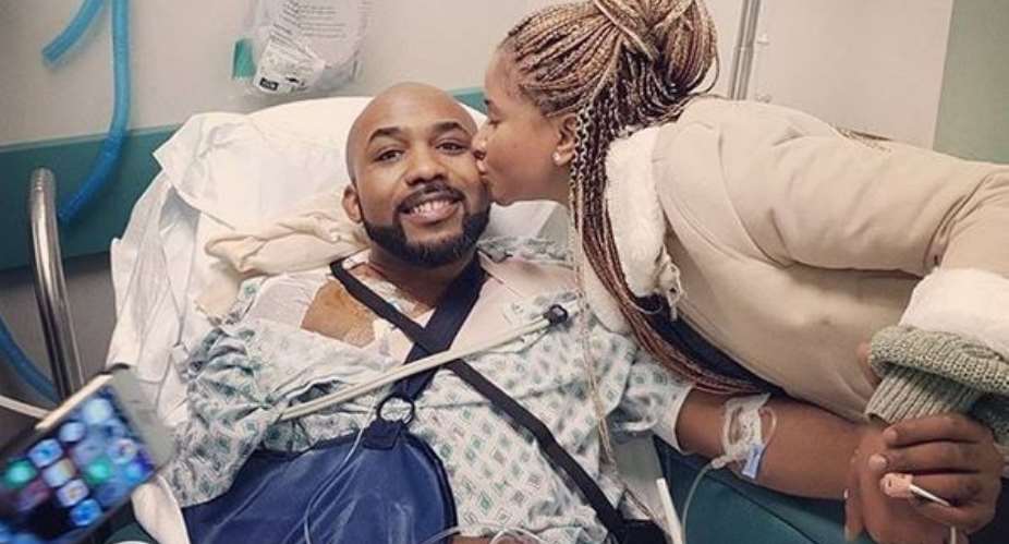 OMG!!! Actress, Adesua Stands by Lover, Banky W as he Battles Skin Cancer