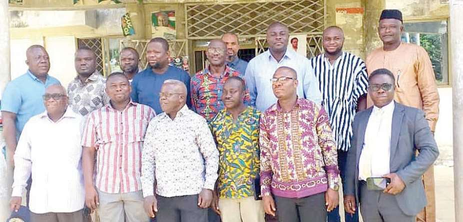 Isaac Afreh right with the NDC Ashanti Regional Manifesto Committee members