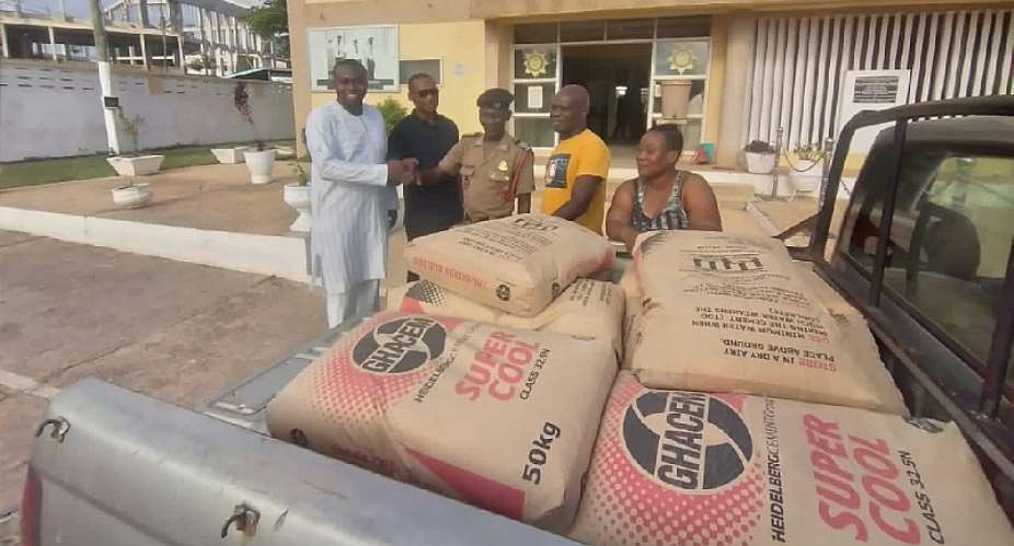 Cape Coast North MP supports Cape Coast GNFS with 20 bags of cement