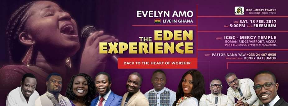 Evelyn Amo to Storm Ghana with Maiden Concert dubbed Eden Experience on the 18th February.
