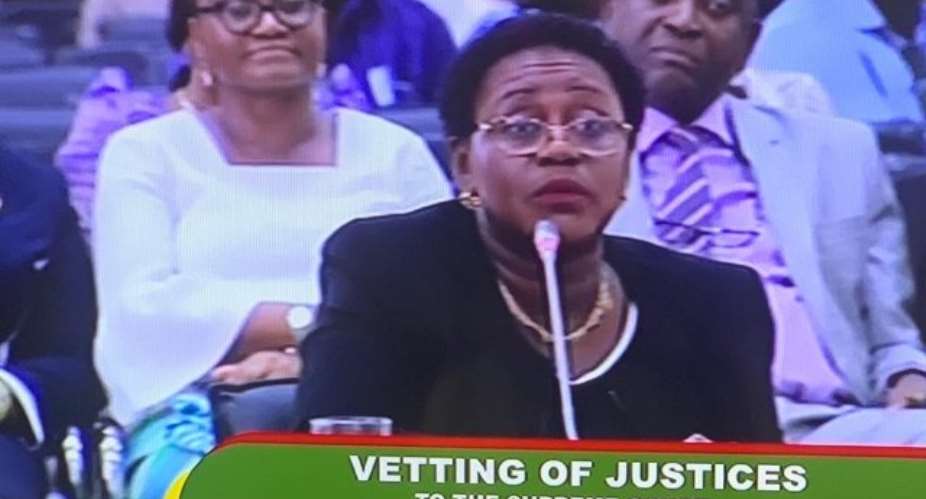 Justice Gertrude Torkonoo before the Appointments Committee