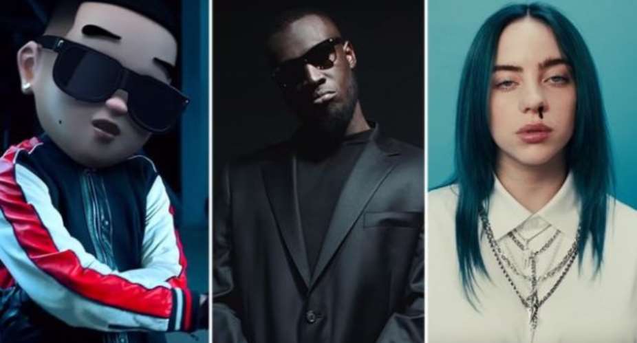 Daddy Yankee, Stormzy and Billie Eilish racked up millions of views for their music videos in 2019 Image copyright Capitol  Atlantic  Interscope