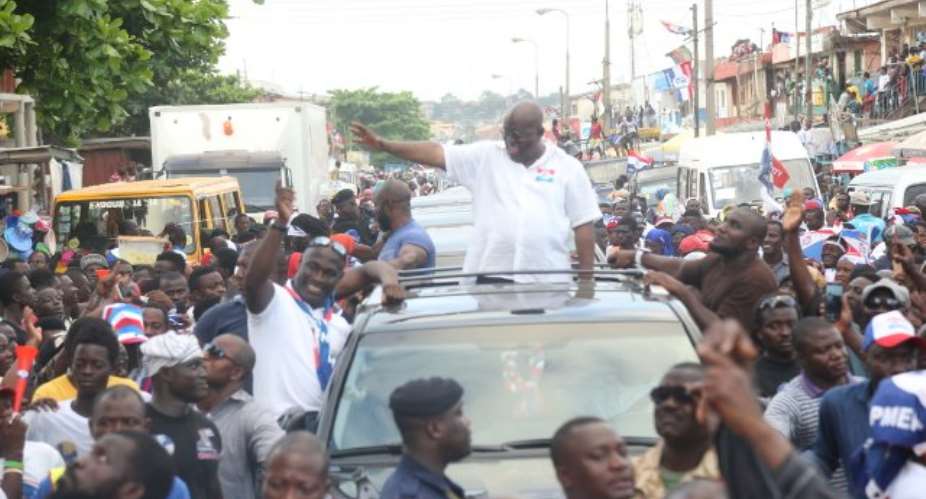 Akufo-Addo campaigning in the run up to 2016 elections