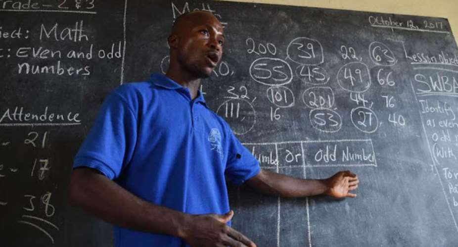 A Ghanaian teacher, photo credit: Ghana media