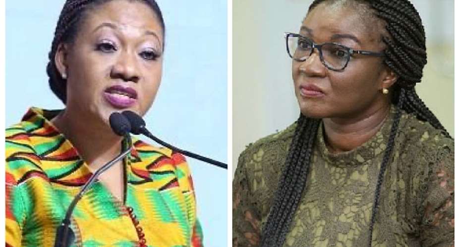 Electoral Commission Chairperson, Jean Mensaleft and Joyce Bawah Mogtari, Special Aide to President-elect John Mahama