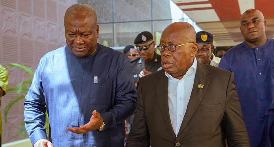 ‘Our democracy is safe’ – Mahama declares after meeting with Akufo-Addo
