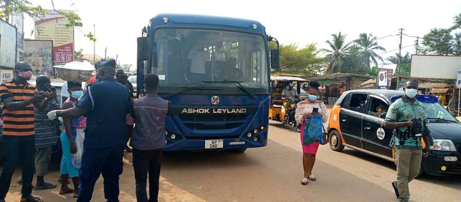 Police arrest 100 persons for not wearing nose masks in Cape Coast