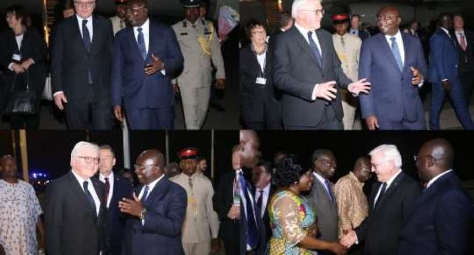 German President Touches Down In Ghana