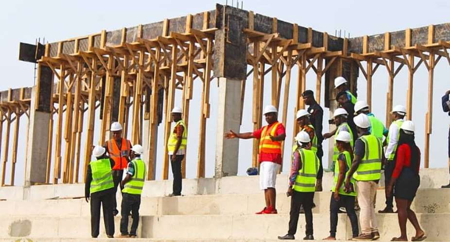 Sports Minister Inspects Ongoing Construction of 10 Multipurpose Youth And Sports Centres Of Excellence PHOTOS