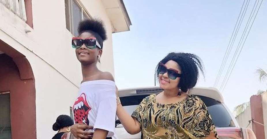 Checkout Cute Photos of Actress, Biodun Okeowo with Daughter