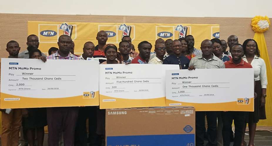 MTN MoMo Winners Receive iPhone X, Samsung S9, TV Set, Others