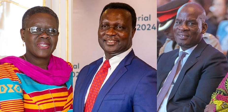 Akua Sena Dansua (Consultant and former Member of the Parliament of Ghana), Yaw Osei Adutwum (Member of the Parliament of Ghana) and Haruna Iddrisu (Minister for Education of Ghana)