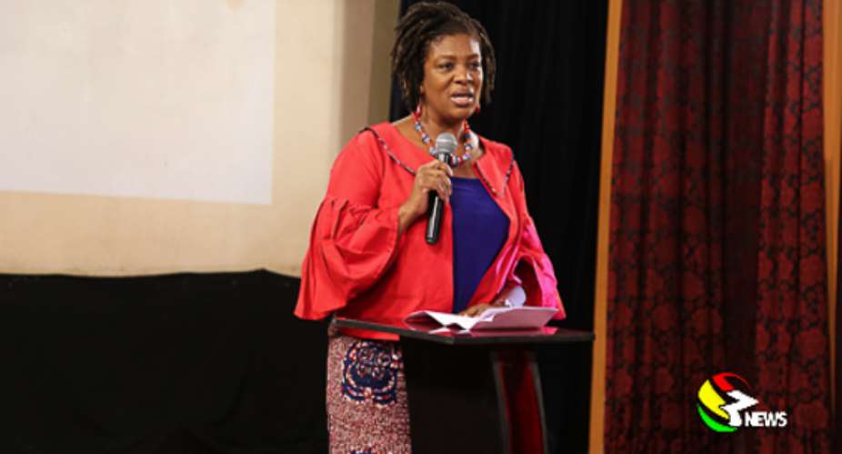 Pearl Esua-Mensah, Group CEO, Media General Speaking at the Premiere of Sadia