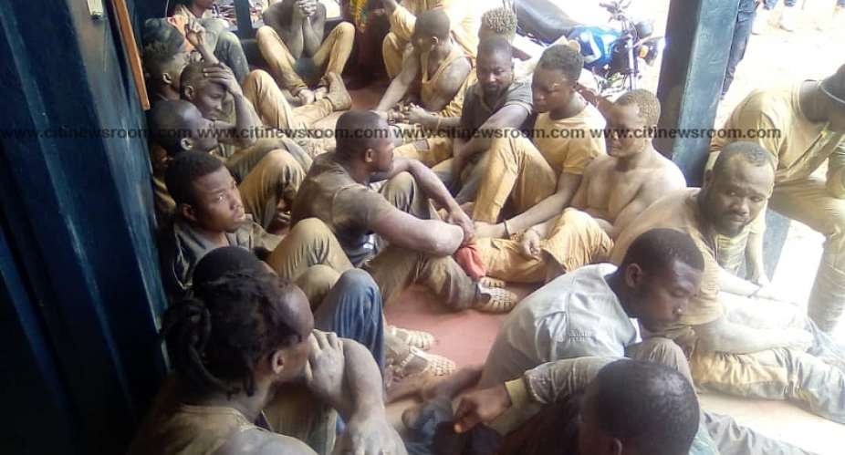 Ahafo Region: 62 illegal miners arrested in Kenyasi