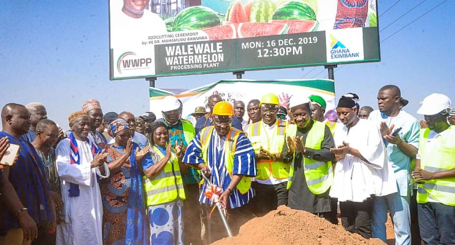 Vice President Bawumia Cuts Sod For Construction Of Watermelon Processing Factory