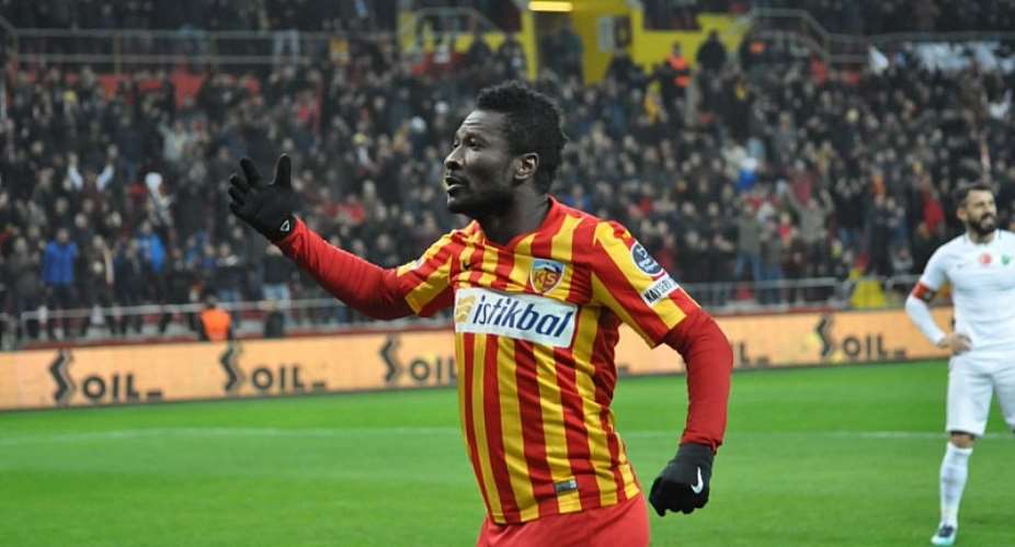 Asamoah Gyan Elated To Score Winning Goal For Kayserispor