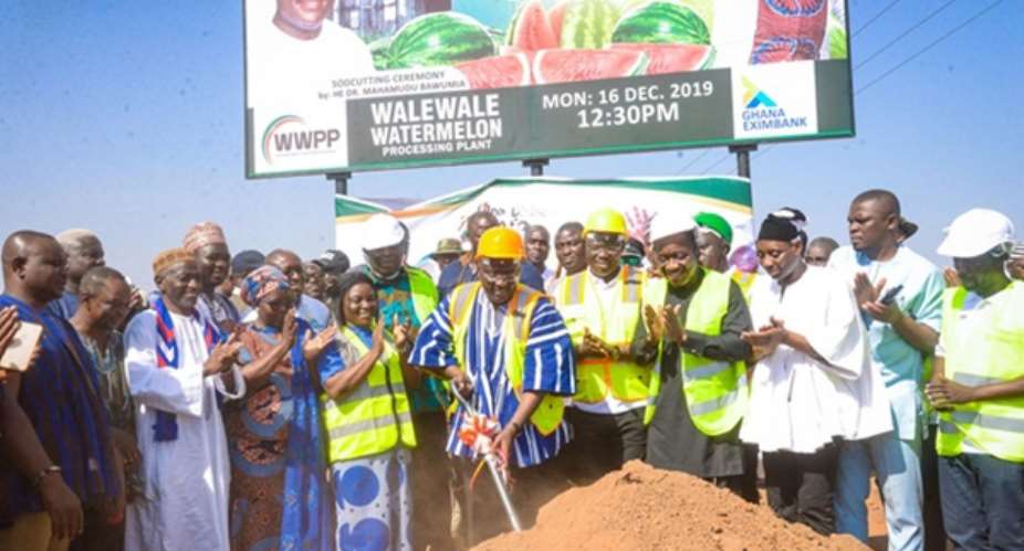 Bawumia Cuts Sod For Watermelon Processing Factory