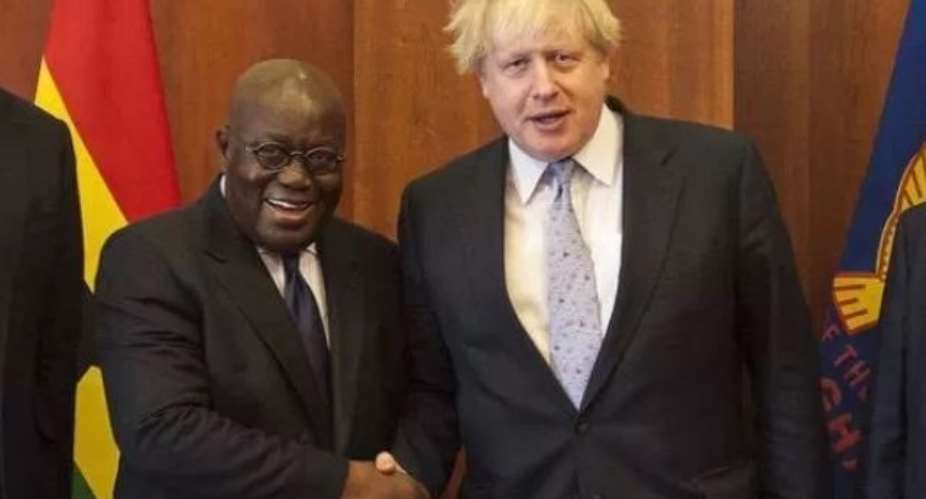 President Nana Akufo-Addo left with UK Prime Minister, Boris Johnson