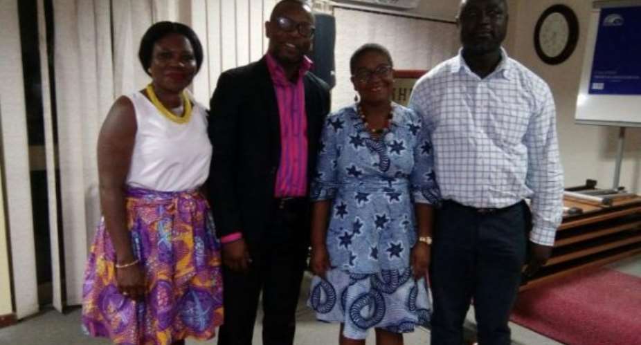 Raymond Larbie right with other members of the Accra Chapter of IHRMP.