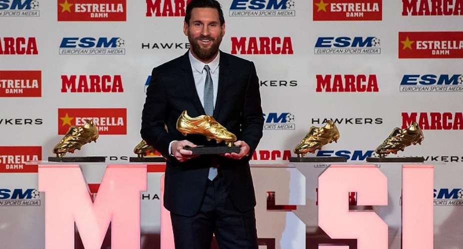 Messi Presented With Record Fifth European Golden Shoe Award