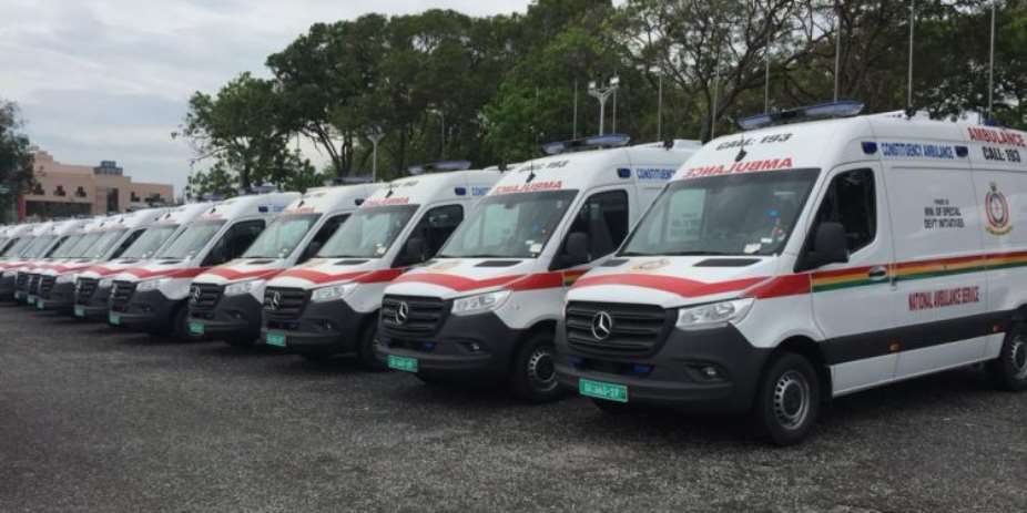 Parked Ambulances at State House