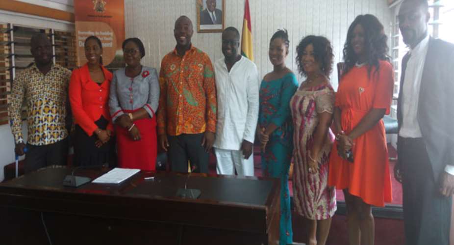 Hon Asimah 4th L With Members Of The Board After The Swearing In