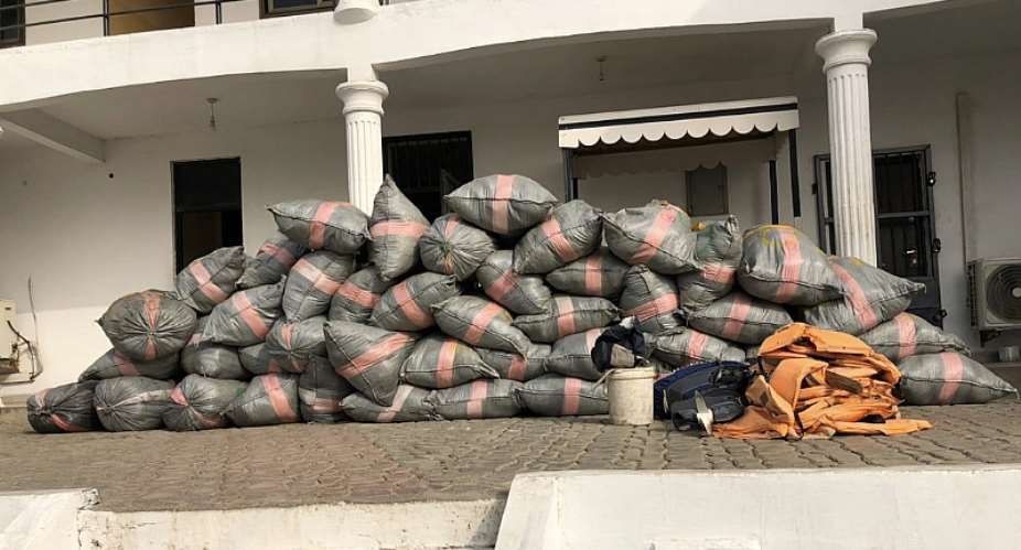 We've confiscated 45 sacks of suspected marijuana in intercepted narcotic-trafficking canoe' — Navy