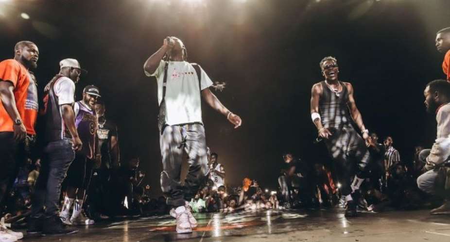 Stonebwoy and Shatta Wale performed together at the event