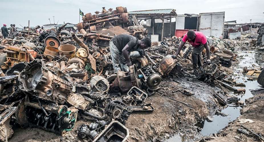 On the outskirts of Accra there are huge electronic waste disposal sites, known locally asSodoma and Gomorra.  - Source: Photo by Maniglia RomanoPacific PressLightRocket via Getty Images