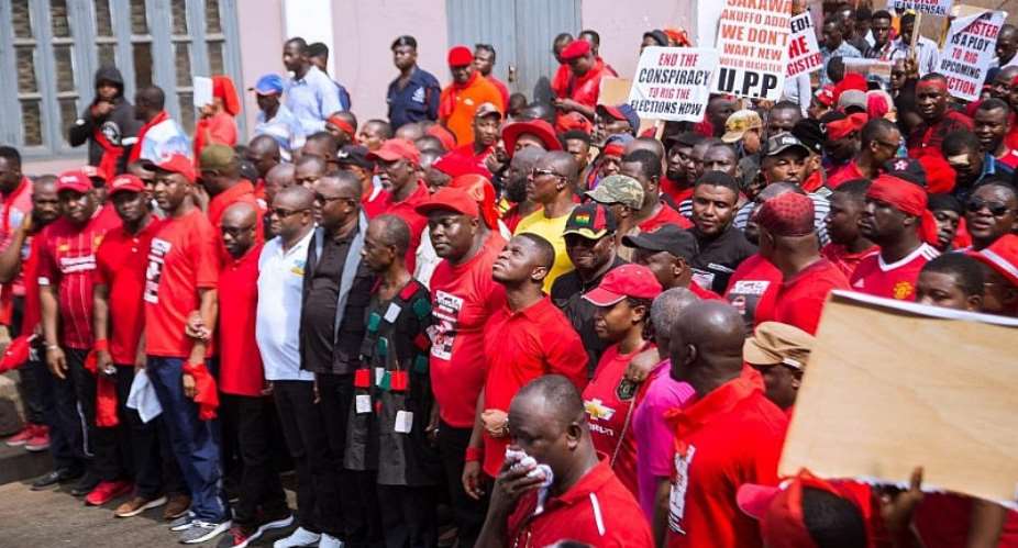 Voters' Register : Yenpini Demonstrators Run To Otumfuo