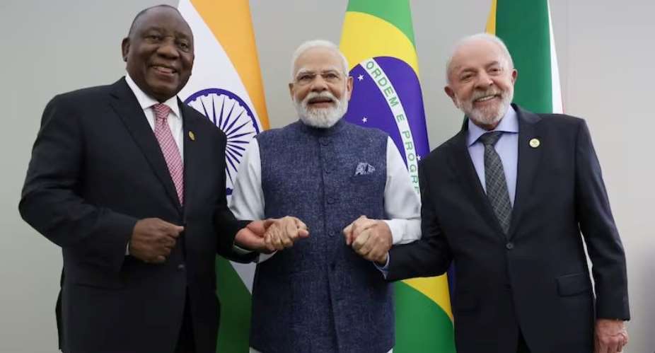 Cyril Ramaphosa, Narendra Modi and Lula da Silva