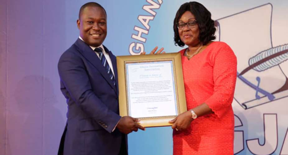 H. E. Gina Blay Recieving Her Citation Of Honor 