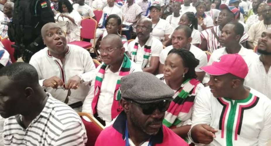 The NDC delegation was led by former NHIA Chief Executive, Sylvester Mensah.