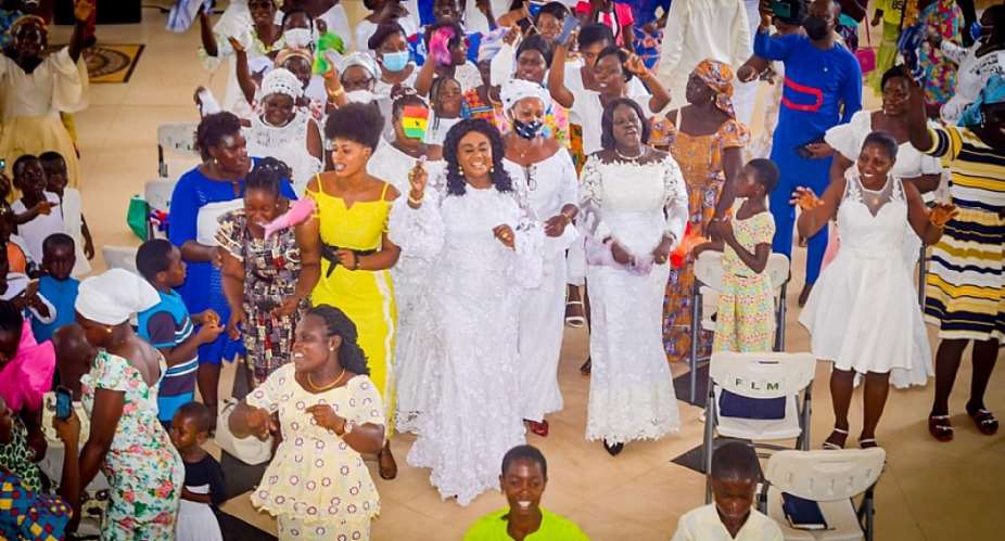 Prestea Huni-valley constituents join Barbara Oteng-Gyasi as she holds thanksgiving service