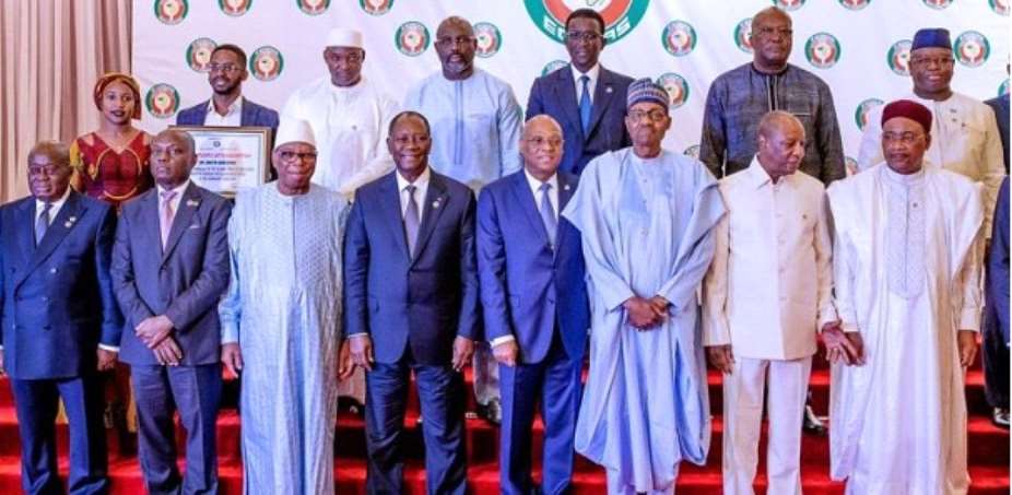 The ECOWAS leaders in a group photo