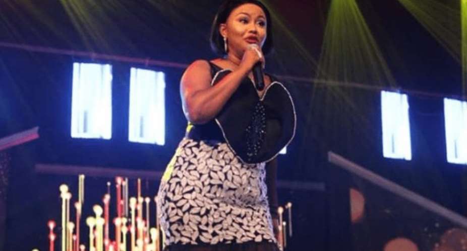 Nana Ama McBrown on stage at the Ghana Movie Awards