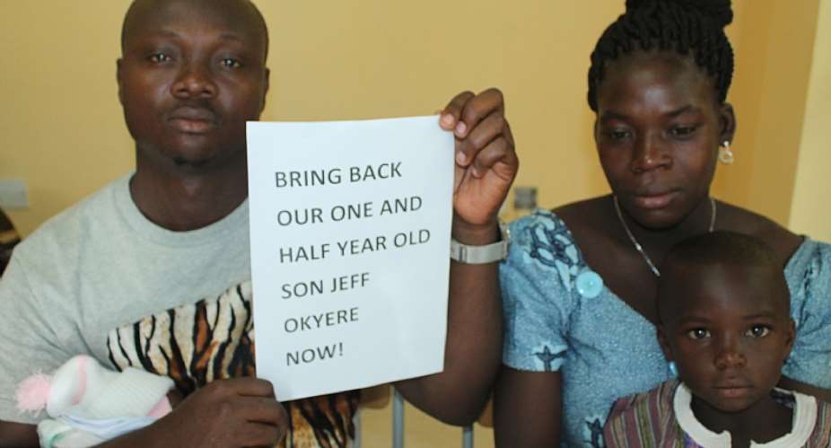 Couple Starts 'Bring back our one and half year old Jeff Okyere now!' Campaign