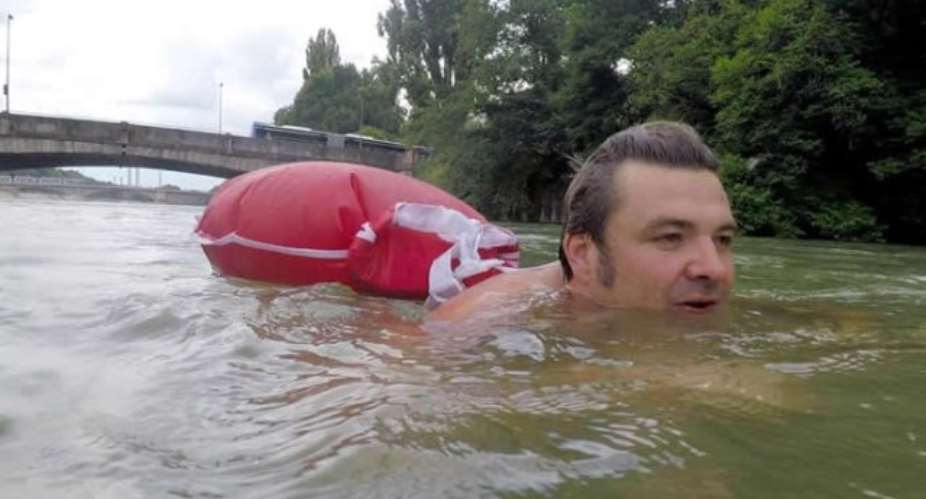 Meet The Man Who Swims To Work