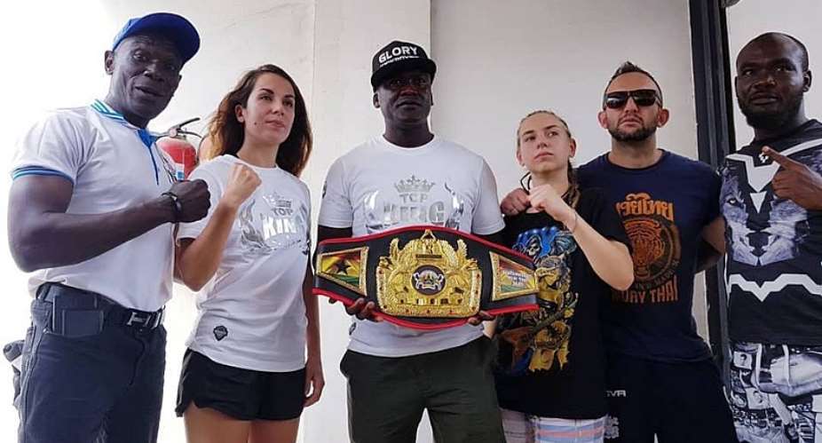 Natacha De Almeida Wins PFF Muay Thai Belt At Bukom Boxing Arena