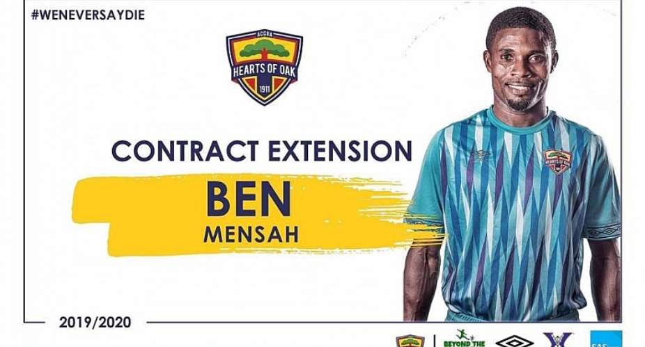 Goalkeeper Ben Mensah Signs Contract Extension At Hearts Of Oak
