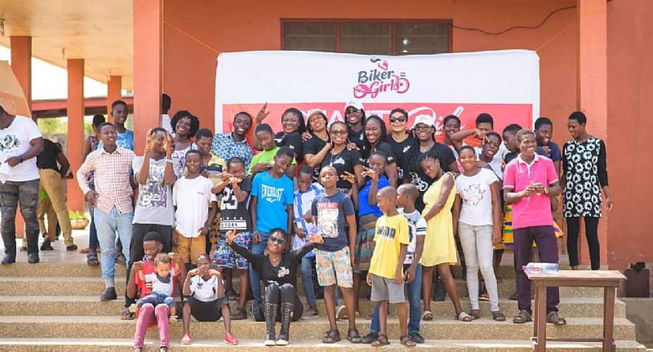 Biker Girls Gh donate to Kinder Paradise orphanage