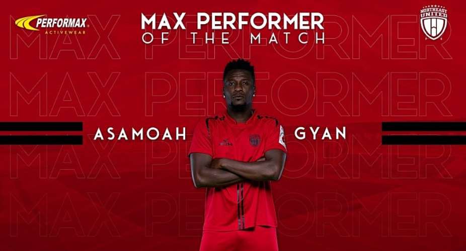 Asamoah Gyan Named NorthEast United Player Of The Match In Stalemate Against Kerala Blasters