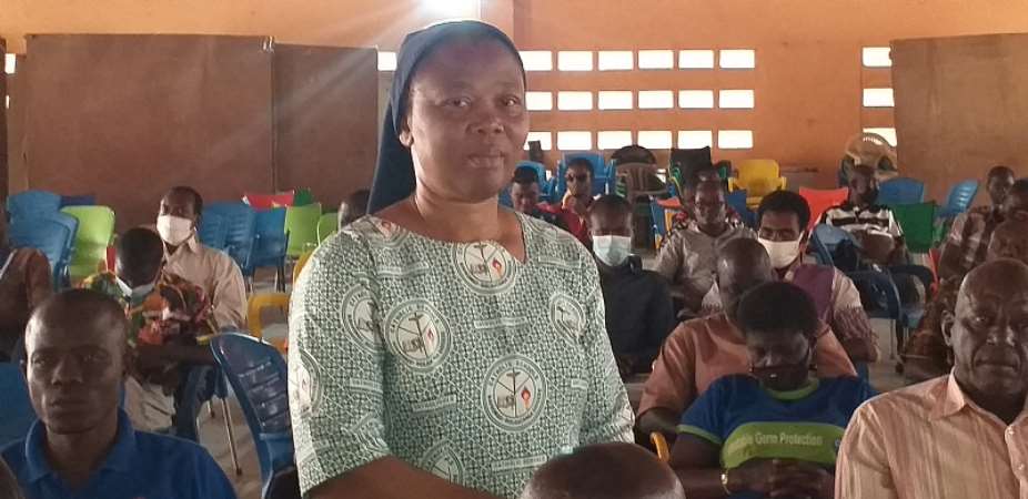 The Acting Manager Cathollic Education of Navrongo-Bolgatanga Diocese Rev Sister Benardine Pemi