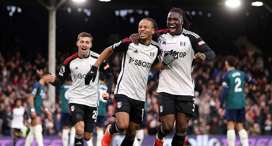 Bobby Reid of Fulham celebrates with teammate Calvin Bassey after scoring their teams second goal during the Premier League match between Fulham FC and Arsenal FC at Craven CottageImage credit: Getty Images