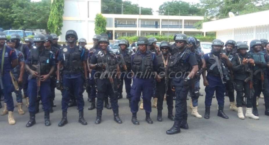 Accra: Police march for peace ahead of polls Photos