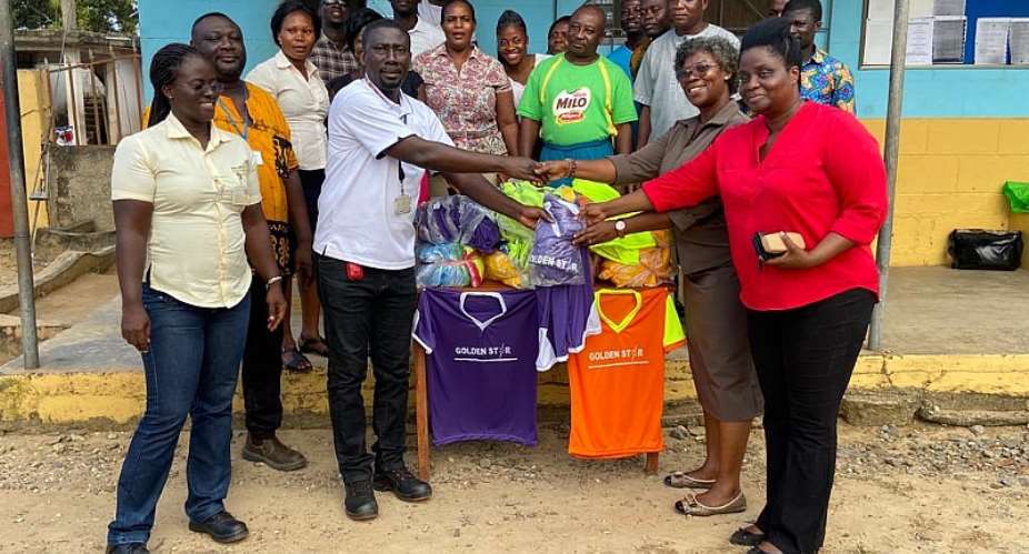 Bogoso: Education Directorate Gets Sets Of Jerseys For Circuit Games.